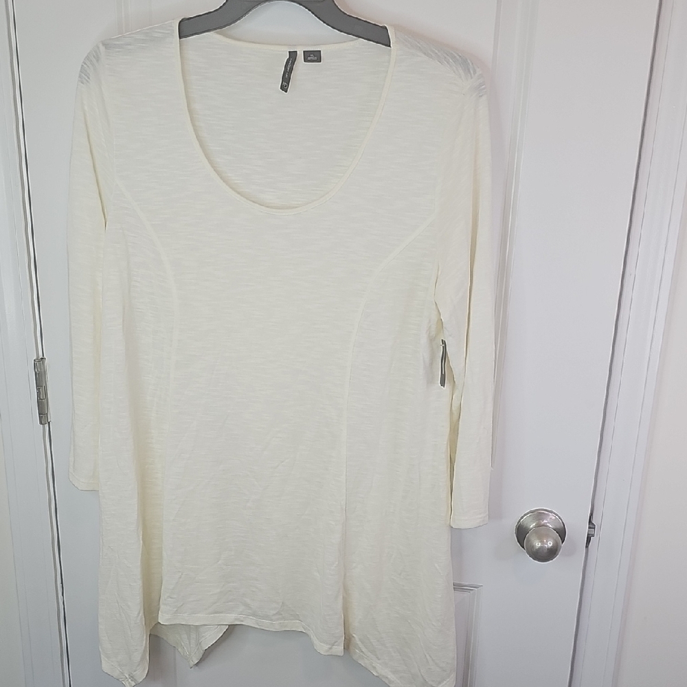 New Directions Cream Long Sleeve Top